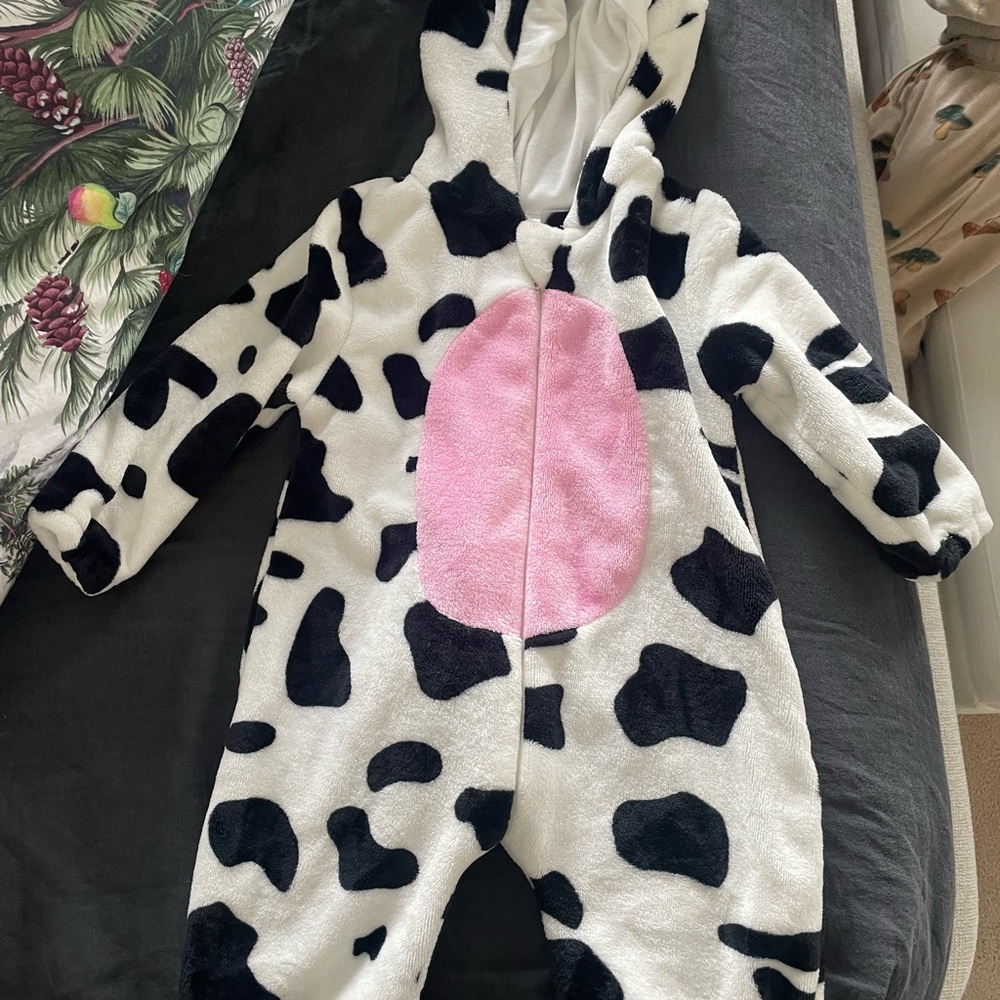 Kids cow costume - fleece 2T 3T